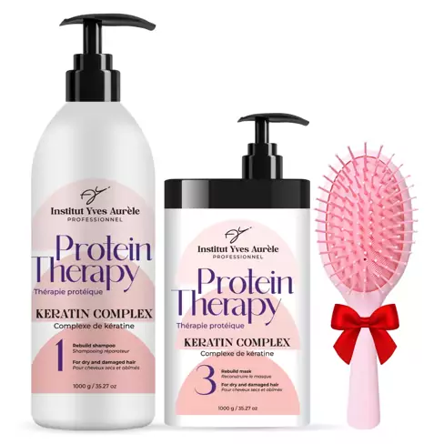PROTEIN THERAPY KIT EXKLUZIVNÍ VELIKOST (2x1000g) + DÁREK (kartáč na vlasy)